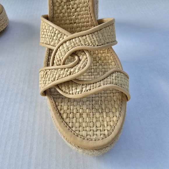 Coach Talia Raffia Platform Sandals Size 10 - Picture 5 of 11